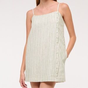 Abercrombie Linen-Blend Button Skort MediumTall